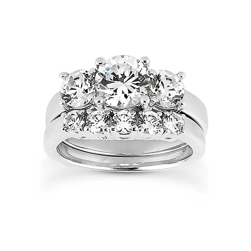 18K White Gold Round Diamond Engagement Ring Set 1.95ct Band: 2.50mm, Eng.: 2.80mm 1 18K White Gold Round Diamond Engagement Ring Set 1.95ct Band: 2.50mm, Eng.: 2.80mm