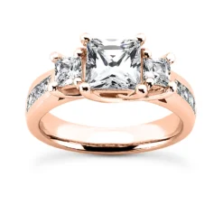 18K White Gold Round Diamond Engagement Ring Set 2.20ct -The King Of Accessories 18k gold round diamond engagement ring set 220ct p 30257 back rose 20220426