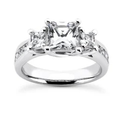 18K White Gold Round Diamond Engagement Ring Set 2.20ct -The King Of Accessories 18k gold round diamond engagement ring set 220ct p 30257 back white 20220420 20220426