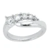 18K White Gold Round Diamond Ladies Ring 0.24ct