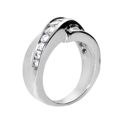 18K White Gold Round Diamond Ladies Ring 0.80ct 7.7mm -The King Of Accessories 18k gold round diamond ladies ring 080ct p 32902 back white 20220426