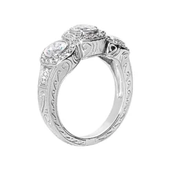 18K White Gold Round Diamond Ladies Ring 0.84ct 4.2mm -The King Of Accessories 18k gold round diamond ladies ring 084ct p 32900 back white 20220420 20220426