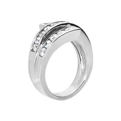 18K White Gold Round Diamond Ladies Ring 0.90ct 14.1mm 3 18K White Gold Round Diamond Ladies Ring 0.90ct 14.1mm - Image 3