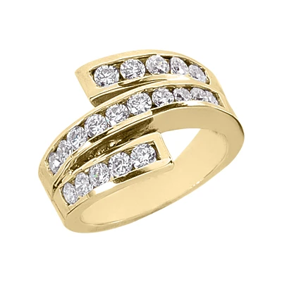 18K White Gold Round Diamond Ladies Ring 0.90ct 14.1mm 2 18K White Gold Round Diamond Ladies Ring 0.90ct 14.1mm - Image 2