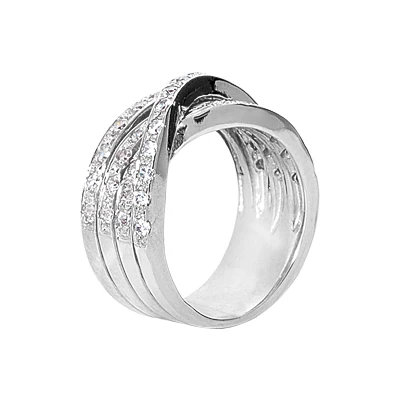 18K White Gold Round Diamond Ladies Ring 1.15ct 9.9mm 3 18K White Gold Round Diamond Ladies Ring 1.15ct 9.9mm - Image 3