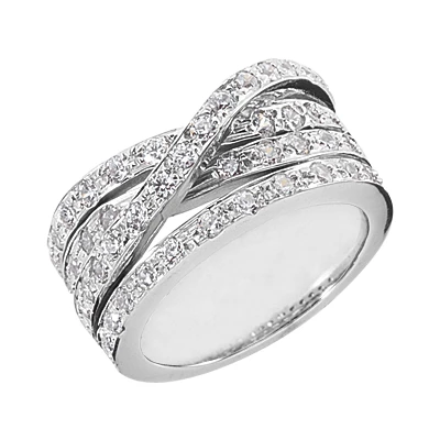 18K White Gold Round Diamond Ladies Ring 1.15ct 9.9mm 1 18K White Gold Round Diamond Ladies Ring 1.15ct 9.9mm