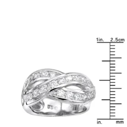 18K White Gold Round Diamond Ladies Ring 1.54ct -The King Of Accessories 18k gold round diamond ladies ring 154ct p 32836 rulerwh