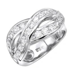 18K White Gold Round Diamond Ladies Ring 1.54ct