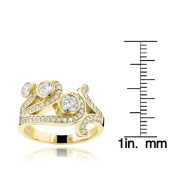 18K Yellow Gold Round Diamond Right Hand Women's Ring 1.17ct 11 18K Yellow Gold Round Diamond Right Hand Women's Ring 1.17ct -The King Of Accessories 18k gold round diamond right hand womens ring 117ct p 31591 rulerye