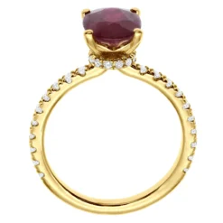 2.8ct Diamonds & Ruby Ring For Women 18K Yellow Gold Engagement Ring By Luxurman 12 2.8ct Diamonds & Ruby Ring For Women 18K Yellow Gold Engagement Ring By Luxurman -The King Of Accessories 28ct diamonds oval ruby ring for women 18k gold engagement ring by luxurman 018401 back yellow 1675828848