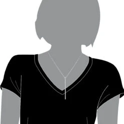 3 Inch Long Diamond Journey Necklace Ladies 14K White Gold String Pendant 0.75Ct -The King Of Accessories 3 inch long diamond journey necklace ladies 14k gold string pendant 075ct 001275 bodwh