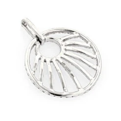 3D Diamond Circle Pendant 1.32ct 14K White Gold 8 3D Diamond Circle Pendant 1.32ct 14K White Gold -The King Of Accessories 3d diamond circle pendant 132ct 14k gold backwh
