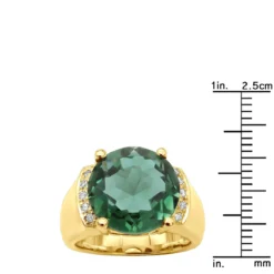 6 Carat Green Emerald Diamond Ring 14K Yellow Gold 0.15ct 15 6 Carat Green Emerald Diamond Ring 14K Yellow Gold 0.15ct -The King Of Accessories 6 carat green emerald diamond ring 14k gold 015ct p 29465 rulerye