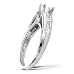 Baguette Diamond Engagement Ring Mounting 0.3ct 14K White Gold Setting -The King Of Accessories baguette diamond engagement ring mounting 03ct 14k gold setting 8