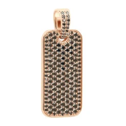 2 Inch Men's Black Diamond Dog Tag Pendant 14K White Gold 7.5ct -The King Of Accessories black diamond dog tag pendant 14k 750ct p 44068 rose