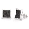 Black Diamond Earrings 0.50ct Sterling Silver
