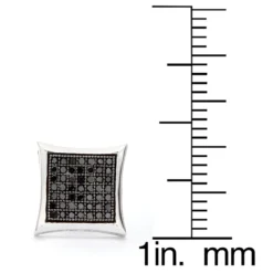 Black Diamond Earrings 0.50ct Sterling Silver -The King Of Accessories black diamond earrings 050ct sterling silver p 44201 ruler