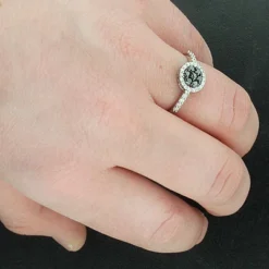 Black Diamond Promise Ring 14K White Gold 0.52ct -The King Of Accessories black diamond promise ring 14k 052ct p 6870bod