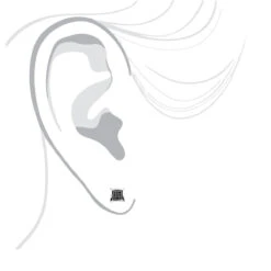 Real Black Diamond Stud Earrings Sterling Silver Square Kites 0.1ct -The King Of Accessories black diamond stud earrings 010ct sterling silver p 40337bod