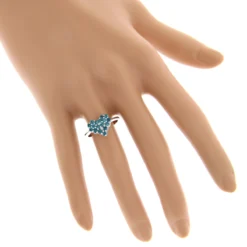 Blue Diamond Heart Ring 0.68ct 14K White Gold 9 Blue Diamond Heart Ring 0.68ct 14K White Gold -The King Of Accessories blue diamond heart ring 068ct 14k gold p 46858 bodwh