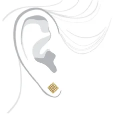 Champagne Diamond Stud Earrings 0.23ct 10K Yellow Gold -The King Of Accessories champagne diamond stud earrings 023ct 10k gold body yellow