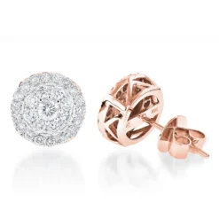 Cluster Diamond Earrings Studs G Color VS Clarity By Luxurman 1.5ct 8 Cluster Diamond Earrings Studs G Color VS Clarity By Luxurman 1.5ct -The King Of Accessories cluster diamond earrings studs g color vs clarity by luxurman 15ct ro