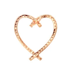 Designer 14 Karat 14K Rose Gold Diamond Heart Pendant 0.63ct -The King Of Accessories designer 14 karat gold diamond heart pendant 063ct p 6243 backro