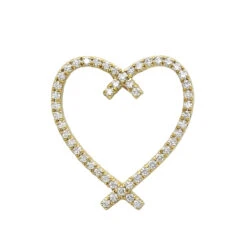 Designer 14 Karat 14K Rose Gold Diamond Heart Pendant 0.63ct -The King Of Accessories designer 14 karat gold diamond heart pendant 063ct p 6243 ye