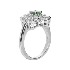 Designer Diamond And Emerald Ring 14K White Gold 0.72ctd 0.50cte -The King Of Accessories designer diamond and emerald ring 14k 072ctd 050cte p 29537 back white