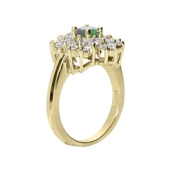 Designer Diamond And Emerald Ring 14K White Gold 0.72ctd 0.50cte -The King Of Accessories designer diamond and emerald ring 14k 072ctd 050cte p 29537 back yellow