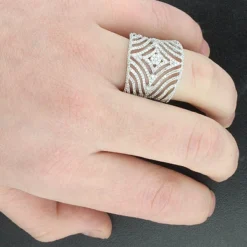 Designer 14K White Gold Cut-Out Diamond Ring 1.40 5 Designer 14K White Gold Cut-Out Diamond Ring 1.40 -The King Of Accessories designer diamond rings 14k cut out diamond ring 140 p 38729bod