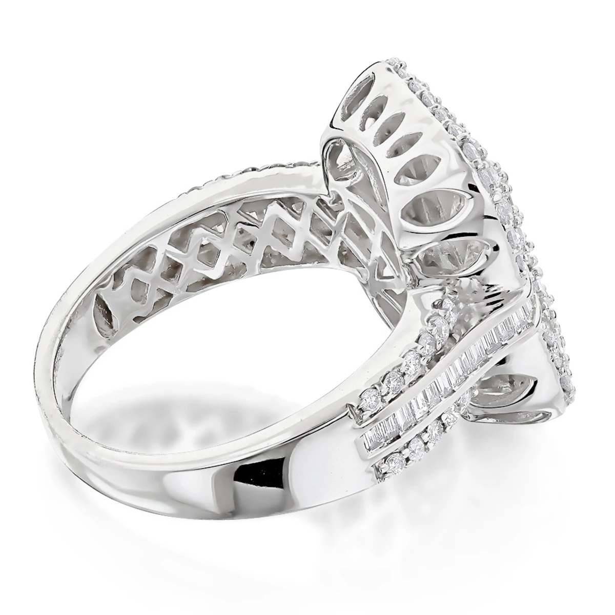 Designer 2.40ct Diamond 14K White Gold Diamond Ring 4 Designer 2.40ct Diamond 14K White Gold Diamond Ring - Image 4