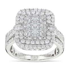 Designer 2.40ct Diamond 14K White Gold Diamond Ring