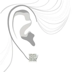 Designer Diamond Stud Earrings For Less 1.75ct 14K White Gold -The King Of Accessories designer diamond stud earrings for less 190ct 14k gold 4