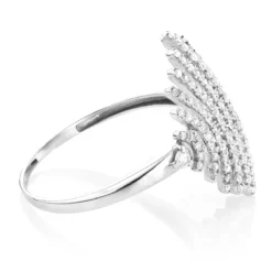 Designer Right Hand Diamond Ring 0.6ct 14K White Gold -The King Of Accessories designer right hand diamond ring 066ct 14k gold backwh