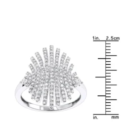 Designer Right Hand Diamond Ring 0.6ct 14K White Gold -The King Of Accessories designer right hand diamond ring 066ct 14k gold rulerwh