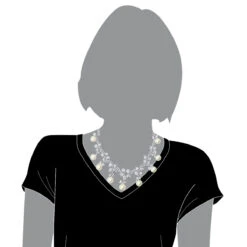 Designer South Sea Pearl And Diamond Necklace Flower Design 18K White Gold -The King Of Accessories designer south sea pearl and diamond necklace flower design 18k gold bodwh