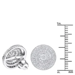 Large Diamond Circle Earrings Studs In Sterling Silver 0.22ct -The King Of Accessories diamond circle earrings 023ct sterling silver p 47924 rulerwh