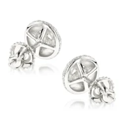 Halo Diamond Cluster Earrings 14K White Gold Studs 1.25ct -The King Of Accessories diamond cluster earrings 14k 116ct studs p 43935 backwh