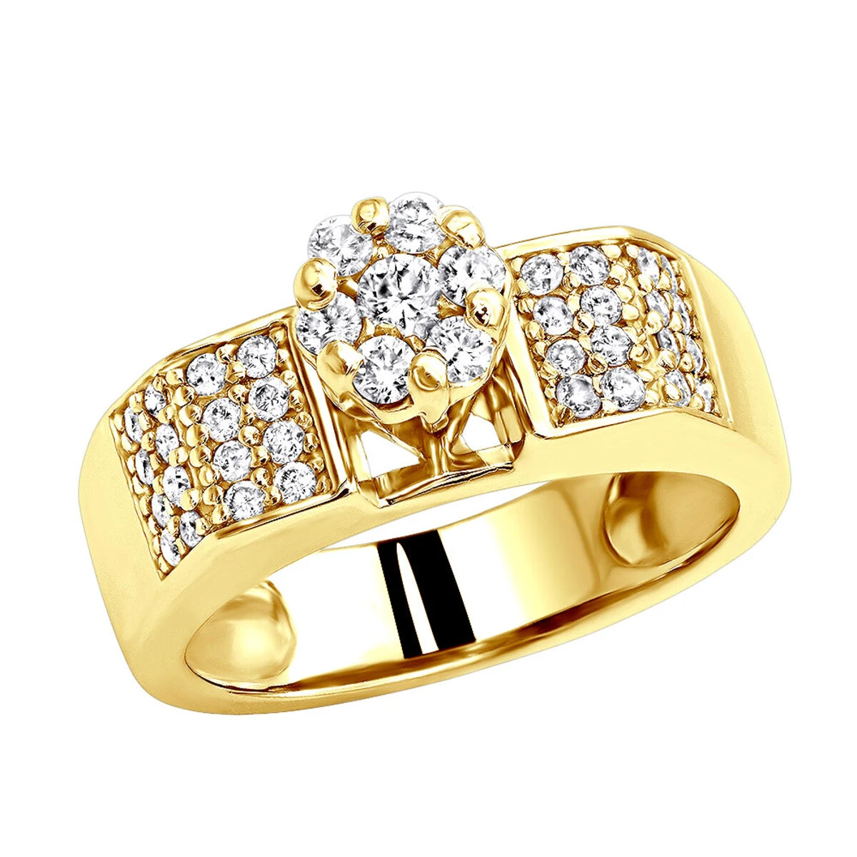 Affordable Pre-Set Diamond Engagement Ring 14K White Gold .75 2 Affordable Pre-Set Diamond Engagement Ring 14K White Gold .75 - Image 2