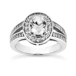 Diamond Platinum Engagement Ring 1.42ct 4mm