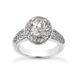 Diamond Platinum Engagement Ring 1.66ct 12.70mm