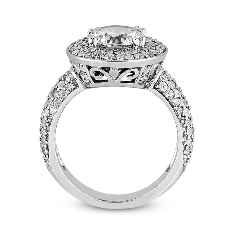 Diamond Platinum Engagement Ring 1.89ct 3 Diamond Platinum Engagement Ring 1.89ct - Image 3