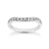 Thin Platinum Engagement Wedding Band With 0.33ct Round Diamonds 2.5mm Wide