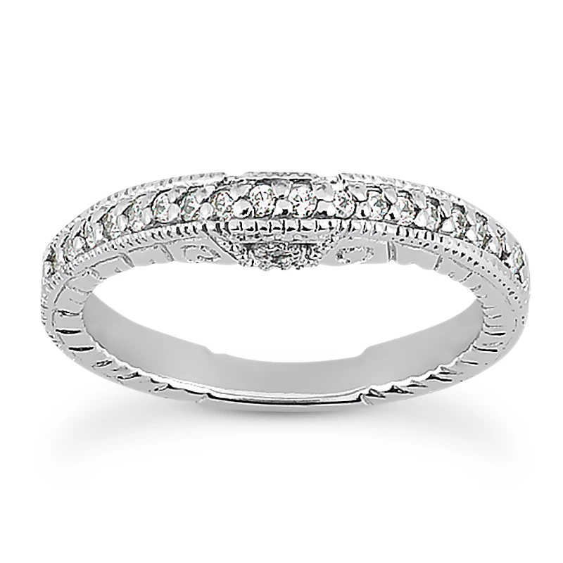 Thin Diamond Platinum Engagement Wedding Ring 0.28ct 3.1mm 1 Thin Diamond Platinum Engagement Wedding Ring 0.28ct 3.1mm