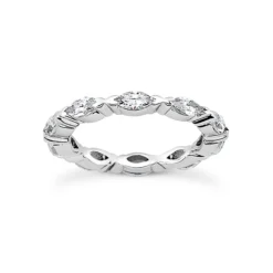 Thin Diamond Platinum Eternity Band 1.50ct