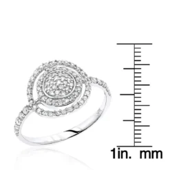 14K White Gold Designer Diamond Circle Ring 0.5 Ctw 11 14K White Gold Designer Diamond Circle Ring 0.5 Ctw -The King Of Accessories diamond rings 14k gold designer diamond circle ring 63 p 6509 rulerwh