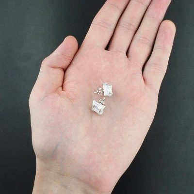 Diamond Stud Earrings In Sterling Silver 0.33ct 2 Diamond Stud Earrings In Sterling Silver 0.33ct - Image 2