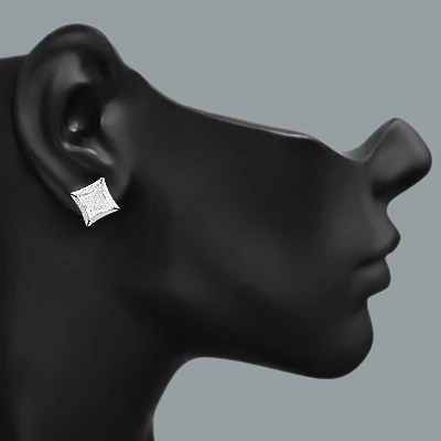 Diamond Stud Earrings In Sterling Silver 0.33ct 3 Diamond Stud Earrings In Sterling Silver 0.33ct - Image 3