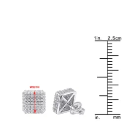 Pave Diamond Stud Earrings Under 300 - 10K White Gold Square Studs 0.33ct 21 Pave Diamond Stud Earrings Under 300 - 10K White Gold Square Studs 0.33ct -The King Of Accessories diamond stud earrings under 300 10k gold studs 029ct rulerwh